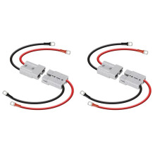 4x 50 A 8 AWG Batterie-Schnellanschlusskabelsatz für Elektro-Gabelstapler mit O-Ring-Anschluss, 40 cm/1 Fuß mit Schnellanschluss