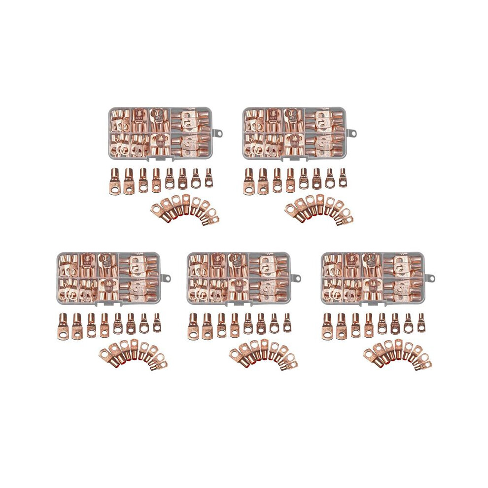 350Pcs Wire Lug Connector Ring Sc6-25 Copper Connectors Bare Cable Electric Crimp Terminal Connector Kit 4712872011065