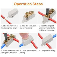 20PCS 6 AWG Gauge T-Type Wire Connector Nut Kit, 80A Quick Wiring Connection Terminal, Splicing Quick Connector