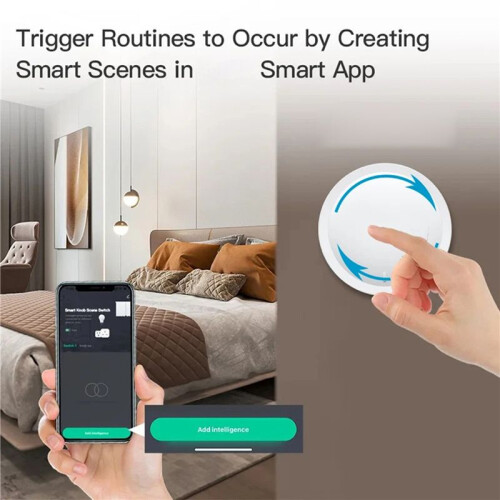 2X Tuya ZigBee Knob  Wireless Scene Button Rotatable Dimmer   Home Automation Linkage Remoter 2
