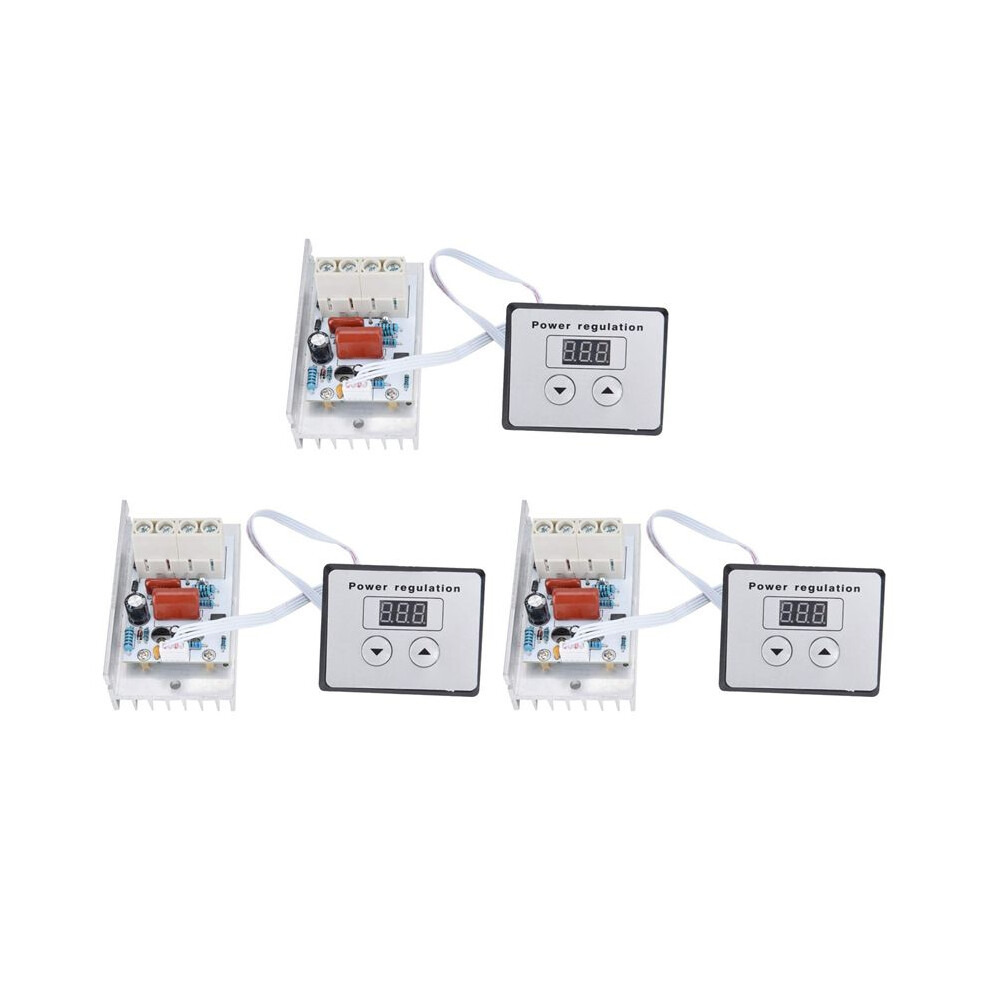 3X Dimmer 10000W Scr Digital Voltage Regulator Speed Control Dimmer Thermostat Ac 220V 80A 4713687196206