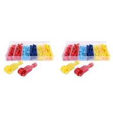 240 Piezas/120 Pares de Terminales de Cable de Empalme Rápido T-Tap Autodesforrable con Desconexiones Rápidas Macho Completamente Aisladas de Nailon