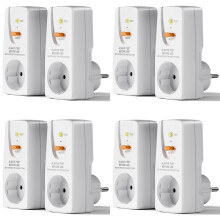 8pack 16A Gfci Leakage Protection Plug Rcd Socket Home Circuit Breaker Cutout Personal Protection Plug EU Plug
