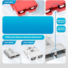 For Anderson Connector,120A 2-6 Gauge Battery Quick Connect 12V-36V for Anderson Plug Battery Cable Quick Connect(4 Pack)