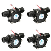 4X Micro- Generator 12V 10W Water Flow Generator Turbine Generator Hydroelectric Tap Water Flow Hydraulic DIY