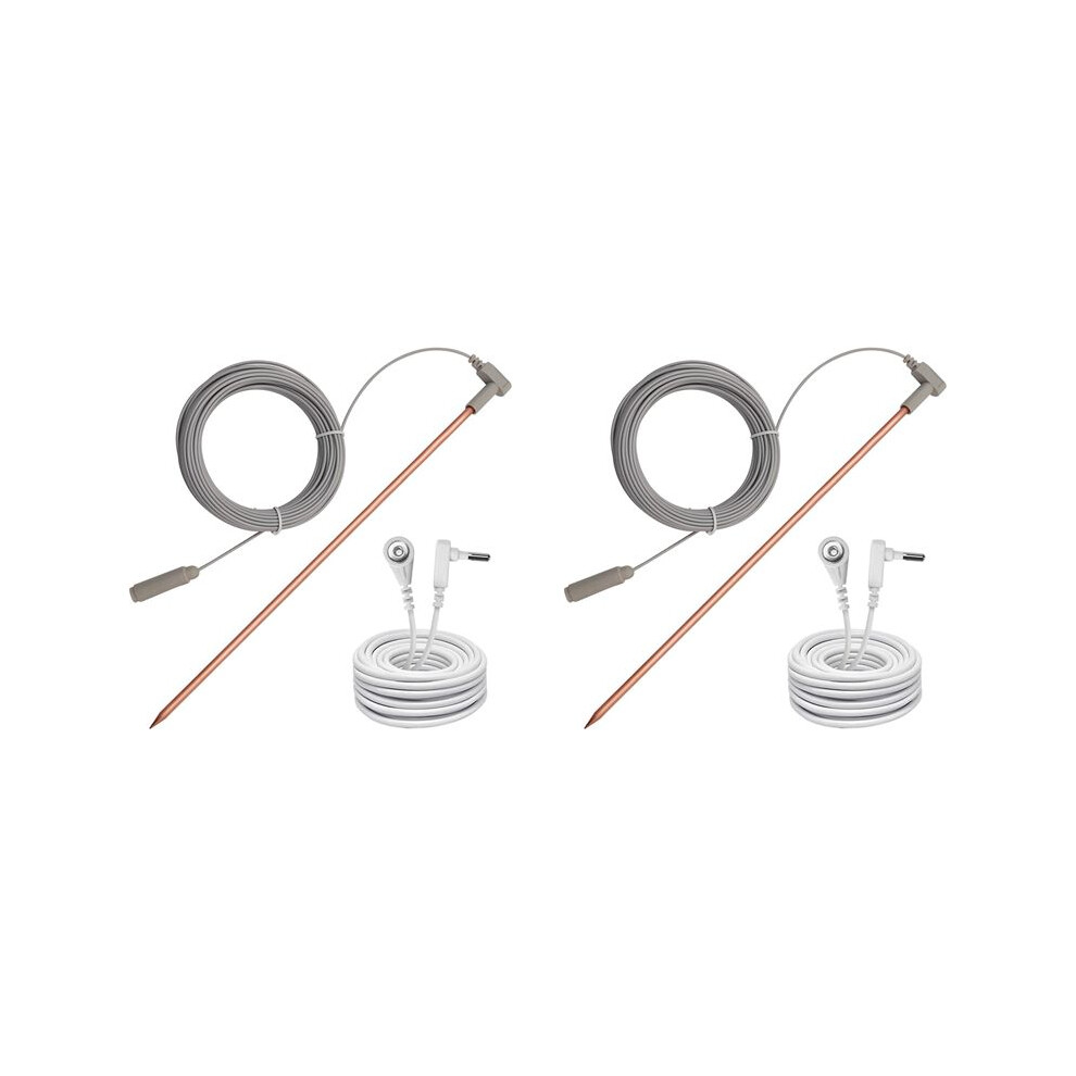 2X Copper Grounding Rod With 40Ft Female Ground Cord, Portable Ground Rod Kit,For Grounded Earth Connected Products A 6032368577409