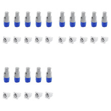 15x Conector Powercon de CA de 3 Pines, Enchufe Macho NAC3FCA, Enchufe de Alimentación de CA 20A/250V para Luz de Escenario, Pantalla LED Gris