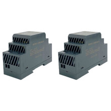 2X HDR-30-24 Ultra Slim Stegform DIN-Skena Strömförsörjning Kortslutningsskydd LED-Indikator för Ström på 24V 1,5A