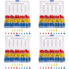 Set met Dubbele Adereindhulzen, 2000 Stuks Draadhulsterminals, Geïsoleerde Ferrule-Krimppinterminals, Snoerpineindterminal