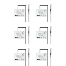 6X Tuya Zigbee with Temperature Sensor Passive Dry Contact Zigbee Relay Work with Home Assistant AC 85-250V