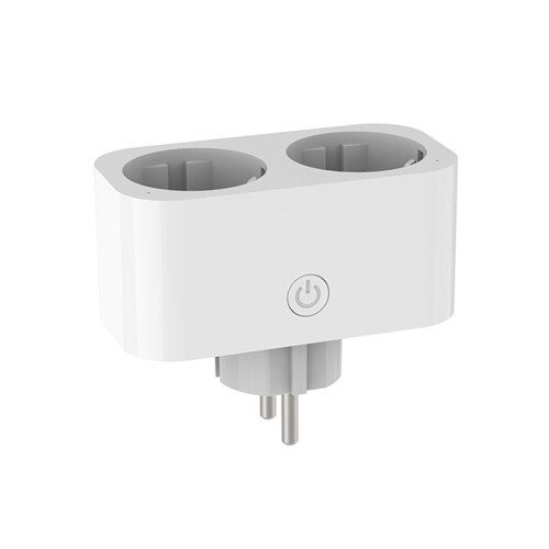 3X TUYA  Wifi Dual Plug 16A 2-in-1 Socket Outlet   Home Timing APP Voice Control Work CLY809 EU Plug 1