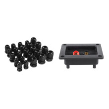 1 Pcs 90X78Mm Square Binding Post Type Speaker Box & 24 Pcs Adjustable 3.5 - 13Mm Cable Gland Joints