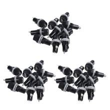 30Pcs 10A AC 250V 5mm x 20mm Panel Mounted Plastic Fuse Holder Socket