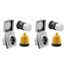 6 Pièces 125V Rv Puissance Verrouillage à la Torsion Prise de Courant 30Amp Connecteur de Verrouillage Femelle avec Couverture Prise de Puissance RV
