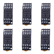 6X PYF14A DIN Schiene Power Relais Sockel Basis 14 Pin fuer MY4NJ HH54P MY4