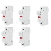 5X RT18-32X AC 380V 32A 1 Pole 10X38mm DIN Rail Mount Fuse Holder Base