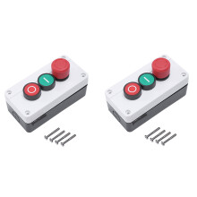 8X NC Emergency Stop NO Red Green Momentary Push Button Station 600V 10A