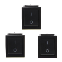 3X AC 250V 16A 4 Pin /OFF I/O 2 Position DPST Snap in Boat Rocker  28X21mm