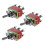 3X AC 250V 15A Latching 3 Way -Off- Single Pole Double Throw Toggle  Orange 1