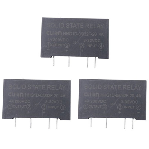 3X Input 3-32V  Output 4A 200V  4 Pin PCB Solid State Relay HHG1D-0/032F-20