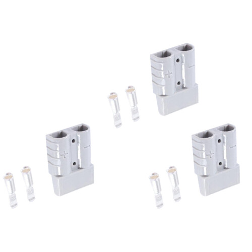 30Pcs for Anderson Plug Connector 50A 600V 6AWG Silver Plated Solid Copper Terminal AC/ Power Tools