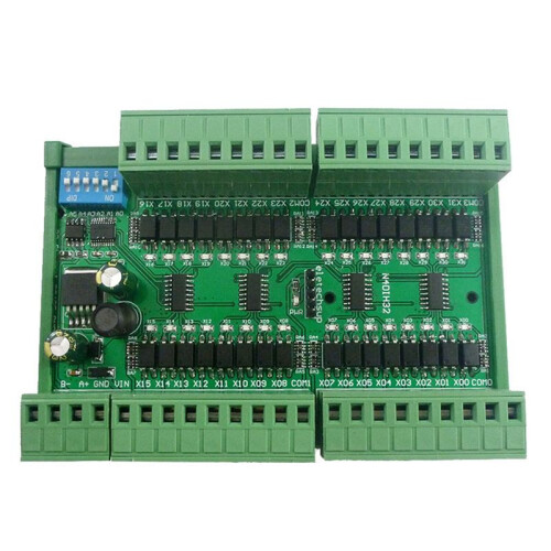 2X 32Ch PNP Isolated Digital Input RS485 Modbus Rtu Controller 12V 24V PLC  Quantity Acquisition Board(with Case) 1