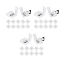 150Packs 4-Pin RGB LED Light Strip Connectors 10mm LED Strip Gapless Solderless Adapter Terminal Extension