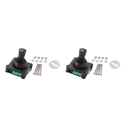 2X Joystick  AC 240V 5A 4NO 4NC Momentary 2.5mm Fixing Thread Joystick