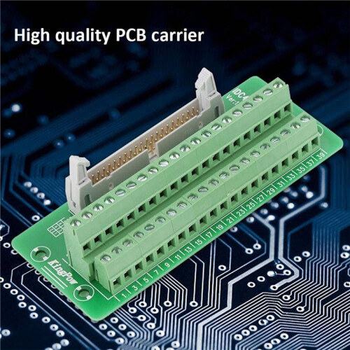 2X IDC40P 40Pin Connector Strip Breakout Board Terminal Block Plug PLC Interface with Bracket, for PLC, DIN Rail Mount 2