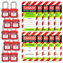 Lockout Tagout Tags and Padlocks Red Safety Tag Easy Identification Lock Out Kit Tagout Locks Red Lock Padlock Tag Out