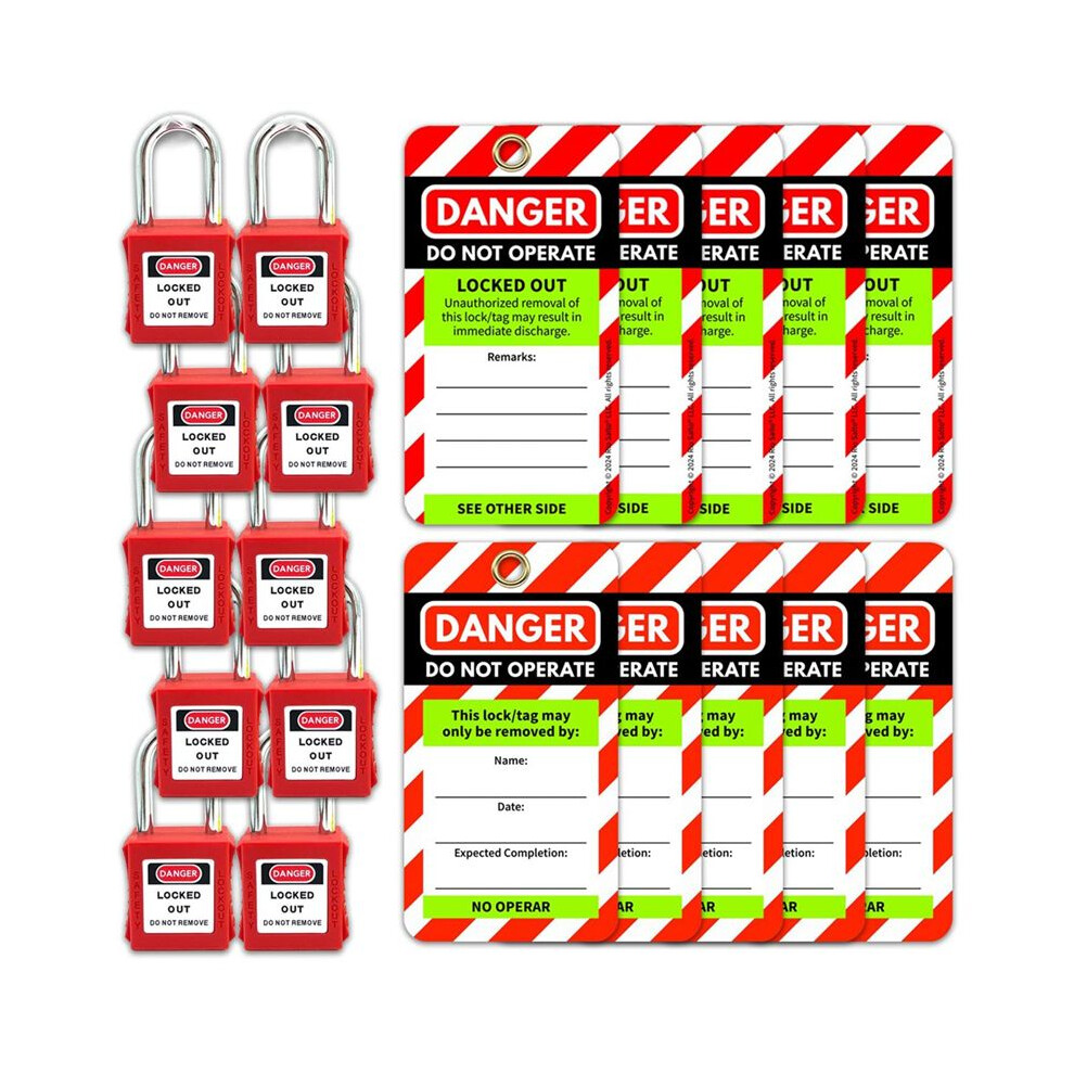 Lockout Tagout Tags And Padlocks Red Safety Tag Easy Identification Lock Out Kit Tagout Locks Red Lock Padlock Tag Out 4713418314251