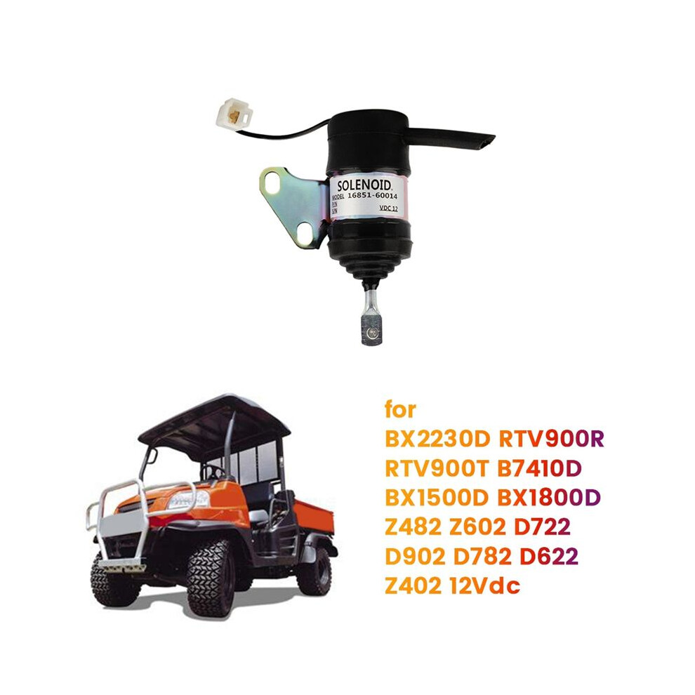 12V Fuel Shutoff Solenoid Valve 052600-4530 16851-60014 For Rtv900 Bx1800d Z482 Z602 D722 D782 052600-4531 6031830058477