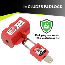 Verrou de Prise pour Kit D'Étiquettes de Verrouillage, Verrouillage de Cordon D'Alimentation 110 Volts et 220 Volts, Couvercle de Verrouillage de