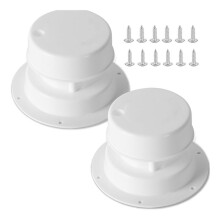 2Pack RV Roof Vent Cover Kits and Screws Vent Cap for RV Trailer Roof Vent Cover Replacement RV Plumbing Vent Caps White