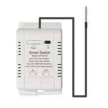Interruptor de Temperatura WiFi con Sensor de 2M EWelink WiFi 20A el Interruptor de Temperatura del Termostato Admite Control por Voz