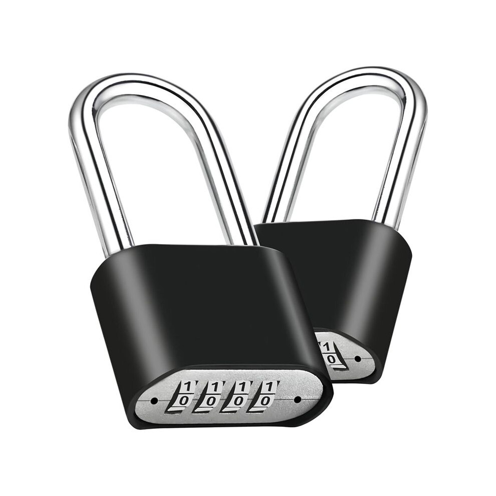 2Pcs Combination Lock, 4-Digit Heavy Duty Combo Lock, Combination Padlock Outdoor Waterproof Gate Locks For Fence 6031146235159