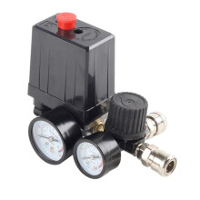3000L/Min Air Pump Control Valve 0-180 PSI Gauge 220V/380V Regulator Duty Air Compressor Pump Pressure Control