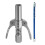 Dual Handle Gear Grease Nozzle, 10000 PSI Load Quick Lock & Release Grease Coupler with Spring Flexible Hose 5