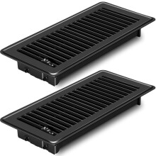 2pcs Floor Vent Covers with Air Vent Filter Mesh 2pcs,Heat Air Vent Covers Floor Vent Covers for Floor Registers Black