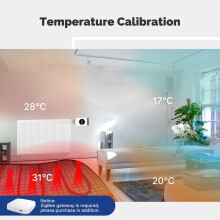 Vanne de Radiateur Thermostatique Intelligente Zigbee TRV Contrôleur de Température à Distance Programmable par Application pour Alexa Home