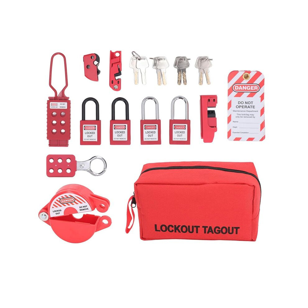 Lockout Tagout Kit, Electrical Safety Lockout Padlocks Kit Lockpicking Kit For Mechanical Electrical Equipment 6034227906313