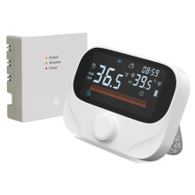 Termostato Inalámbrico Tuya WiFi para Hogar Inteligente, Batería RF, Calentador de Agua A Gas, Controlador de Temperatura Digital, Color Negro