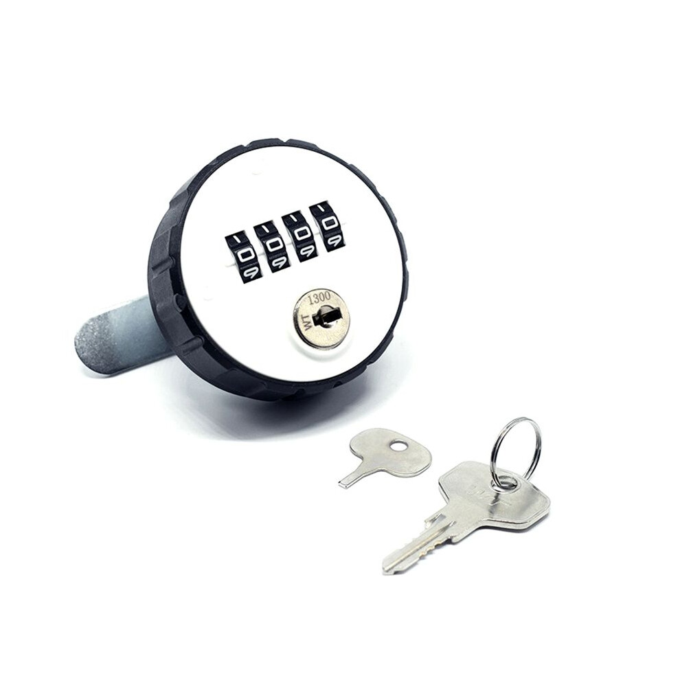 Combination Cabinet Cam Lock 4 Digital Resettable Round Padlock With Keys Password Drawer Door Anti-Theft 20Mm 6031192269580