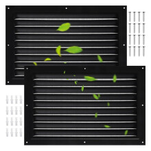 2 Stuks Zolderventilatie 8x12 Inch Metalen Schuurventilatieroosters, Gevelventilatie met Gaas voor Binnen- en Buitengarage