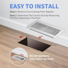 Floor Register,4Pack Floor Vent Covers for Home Floor Walkable Floor Grates Adjustable Air Vent Covers 4x10 Floor Vent