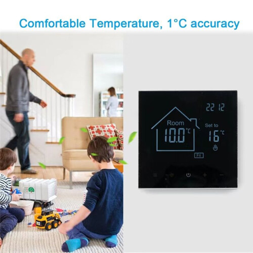 Tuya  Thermostat for Water Floor Heating, LCD Touch Screen,  Efficient, Remote Temperature Control