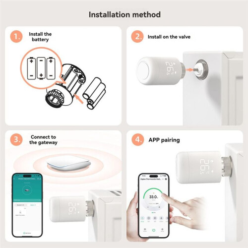 Tuya Zigbee  Thermostatic Valve TRV Temperature Control Valve Radiator Controller Mobile App Control 2