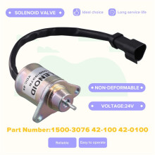 24V Refrigerated Truck Engine Fuel Shut Off Stop Solenoid Valve 1500-3076 for Thermo King 42-100