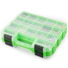 Organiseur de Petites Pièces, 34 Compartiments, Double Face, pour Pièces, Boîte à Outils Double Face, Organiseur de Vis pour Écrous et Boulons.