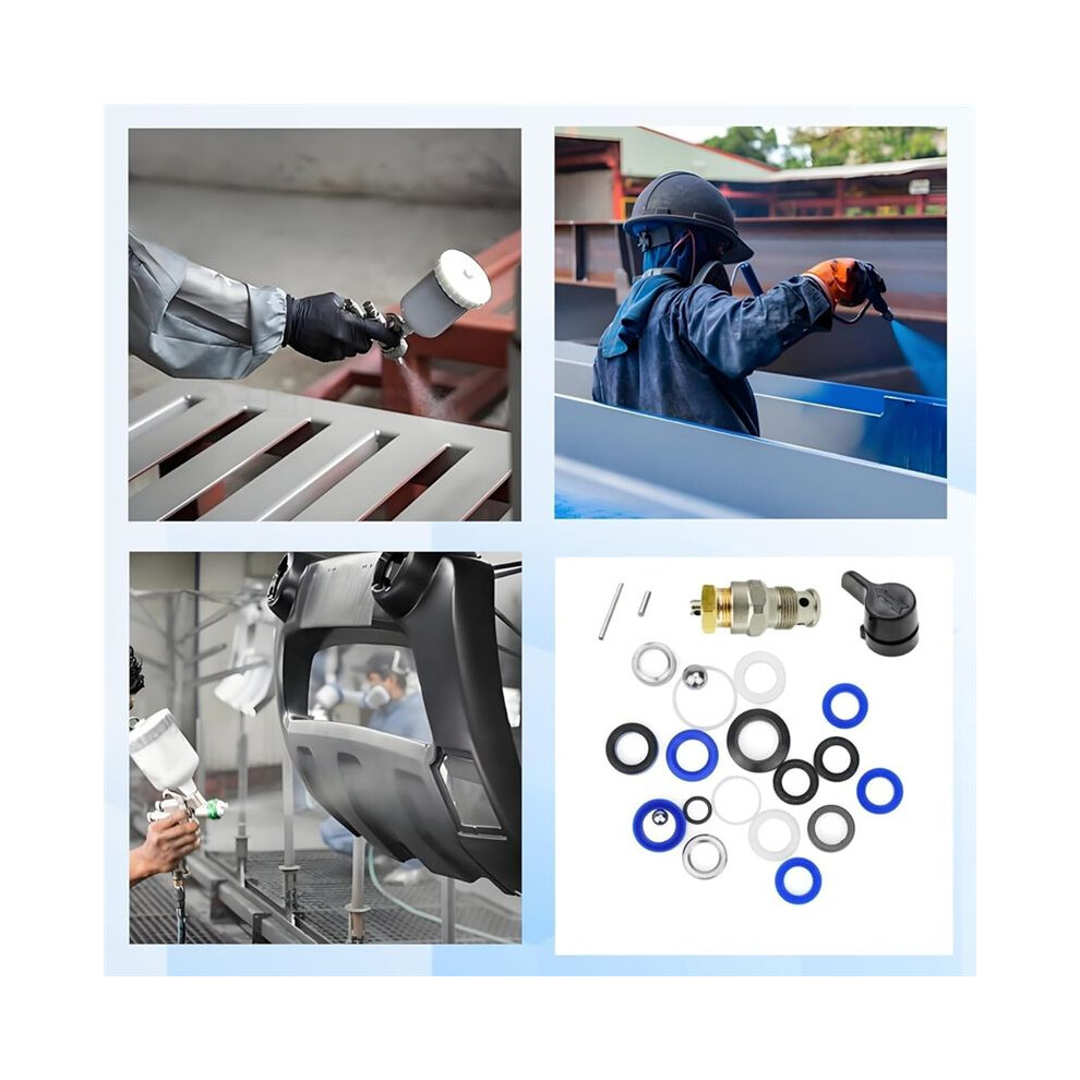 235014 Airless Prime Spray-Valve Drain Dump Valve Repair Kit And 244194 Pump Repair Packing Kit For 390 395 490 495 595 4712443504637